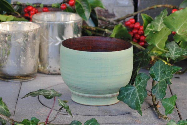 Image of Green birch end-grain cup I - Tasse en bouleau verte I