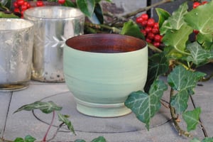 Image of Green birch end-grain cup I - Tasse en bouleau verte I