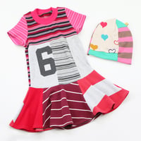 Image 5 of superstripe red pink happy 6th birthday 6/7 6 six sixth bday party gift twirl dress courtneycourtney