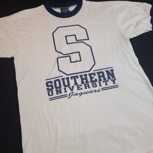 Image of Vintage 90s Southern University Jaguars HBCU Ringer Tee