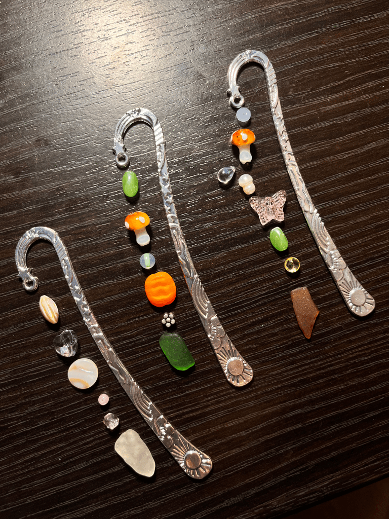 Sea Glass Charm Metal Bookmarks Image 3