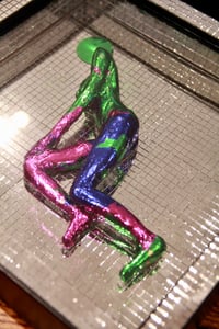 Image 3 of Disco Head in Green/Pink/Blue & Mirrored