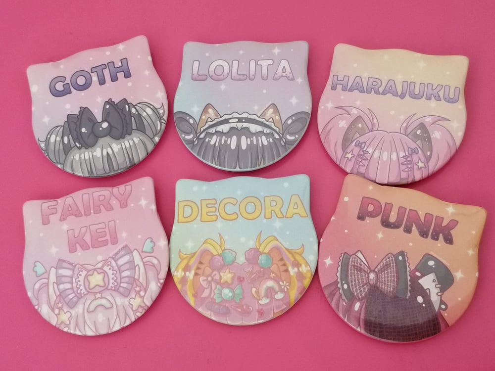 Image of Kitty Fashion Badges!