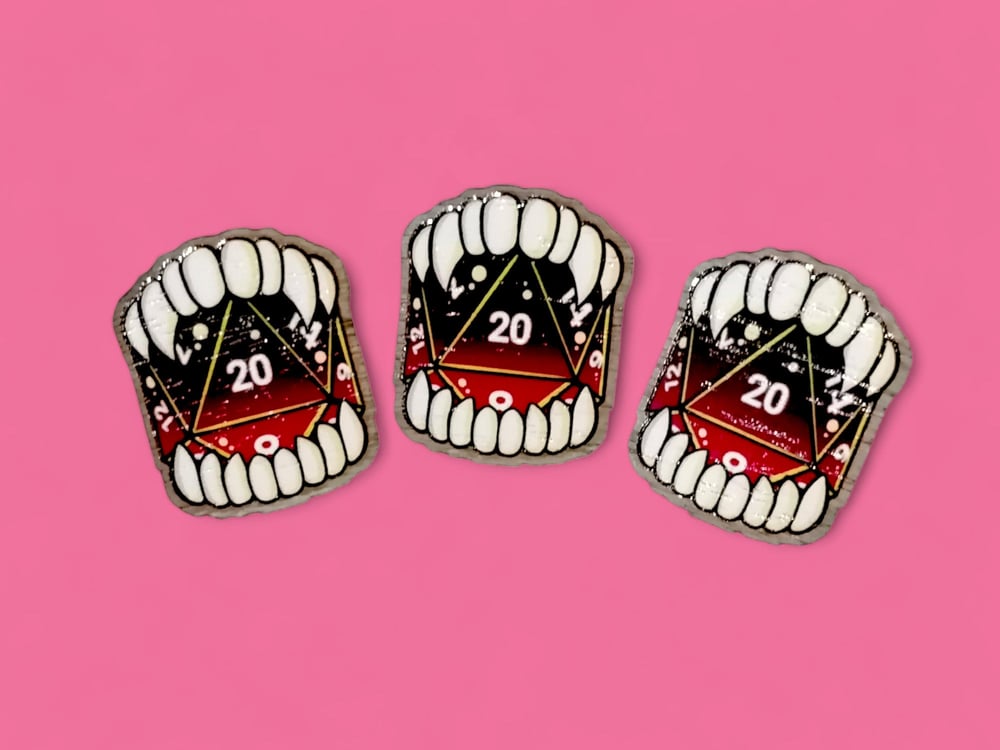 Image of Vampire Dice Wooden Pins!