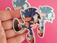 Image 1 of Sparkle Holo Sonic Stickers!