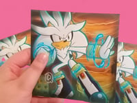 Image 3 of Silver the Hedgehog Square Print