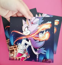 Image 3 of Blaze the Cat Square Print!