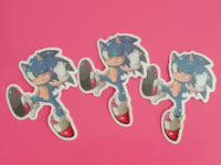 Image 2 of Sparkle Holo Sonic Stickers!