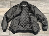 Image 3 of SP5DER WORLDWIDE WEB LEATHER JACKET IN BLK "HUNTER NYC POPUP EXCLUSIVE"