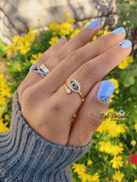 Image 2 of Evil Eye Adjustable Ring 