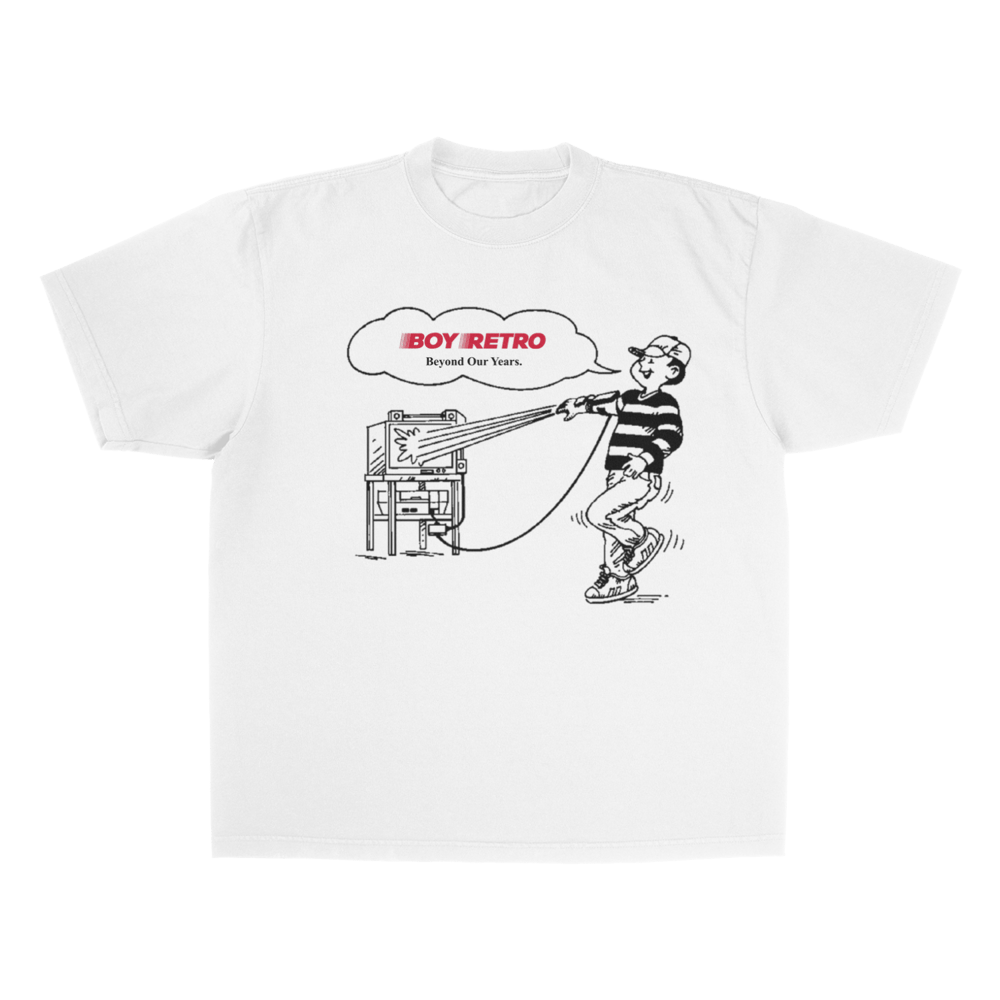 Boy Retro '5th Year Anniversary' Vintage T-Shirt - White