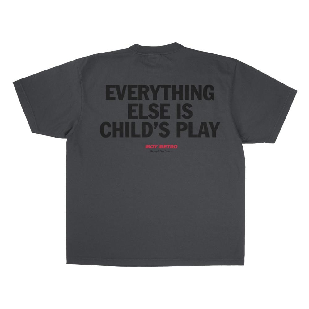 Boy Retro '5th Year Anniversary' Vintage T-Shirt - Dark Gray