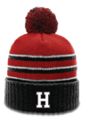 Pom Beanie with Embroidered H