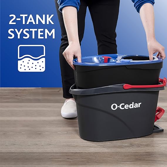 Hands Free O-Ceder Foot activated Pedal Spinning Mop Bucket System 