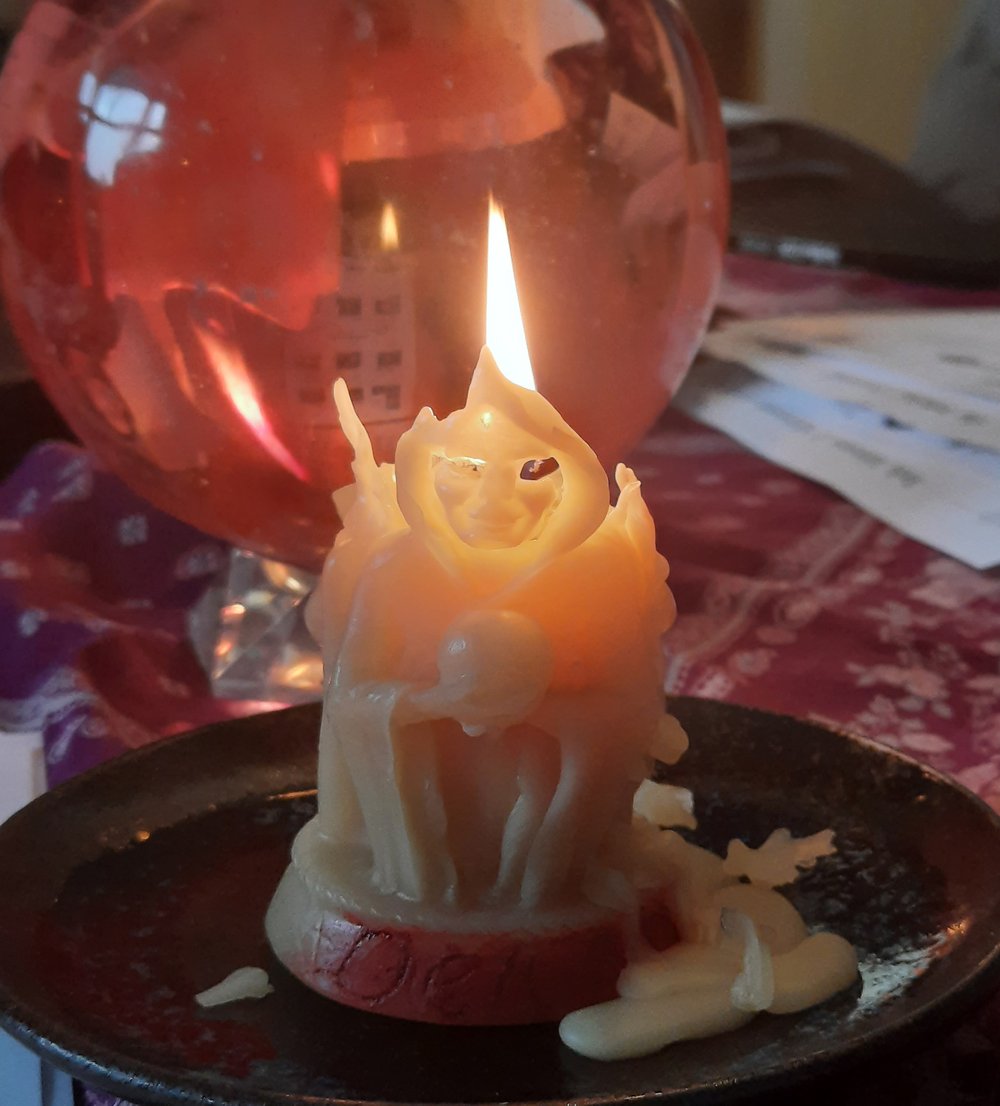 Triple-Goddess Beeswax Candles