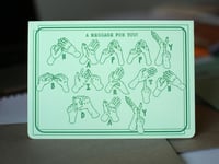 Image 3 of  "Happy Birthday!" - Vintage-Inspired Greeting Card - Sign Language Alphabet on Reverse