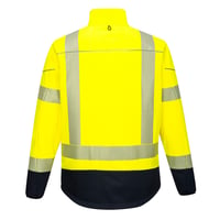 Image 2 of T404 - PW3 Hi-Vis Contrast Softshell (3L) Yellow/Navy -CLEARANCE