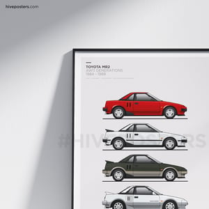 Toyota MR2 AW11 Poster (Multi Colour)