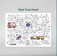Image 2 of Hey Doodle Reusable Mat Toot Toot Honk