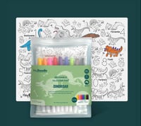 Image 1 of Hey Doodle Reusable Mat Dino Roar