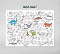 Image 2 of Hey Doodle Reusable Mat Dino Roar