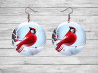 Cardinal Earrings