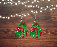Christmas Tie Dye Earrings