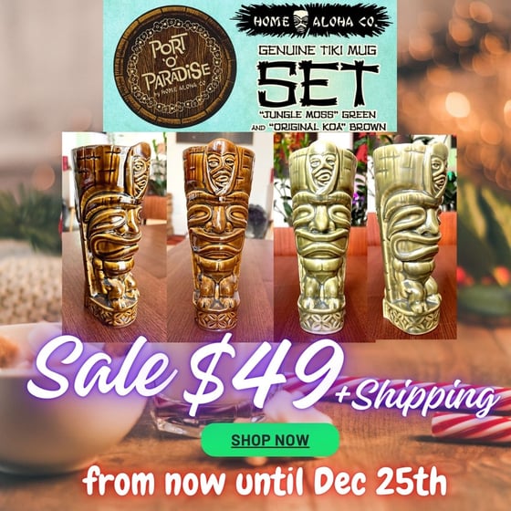 Image of  Holidays Sale "Port o' Paradise" Genuine Cocktail Mug Set
