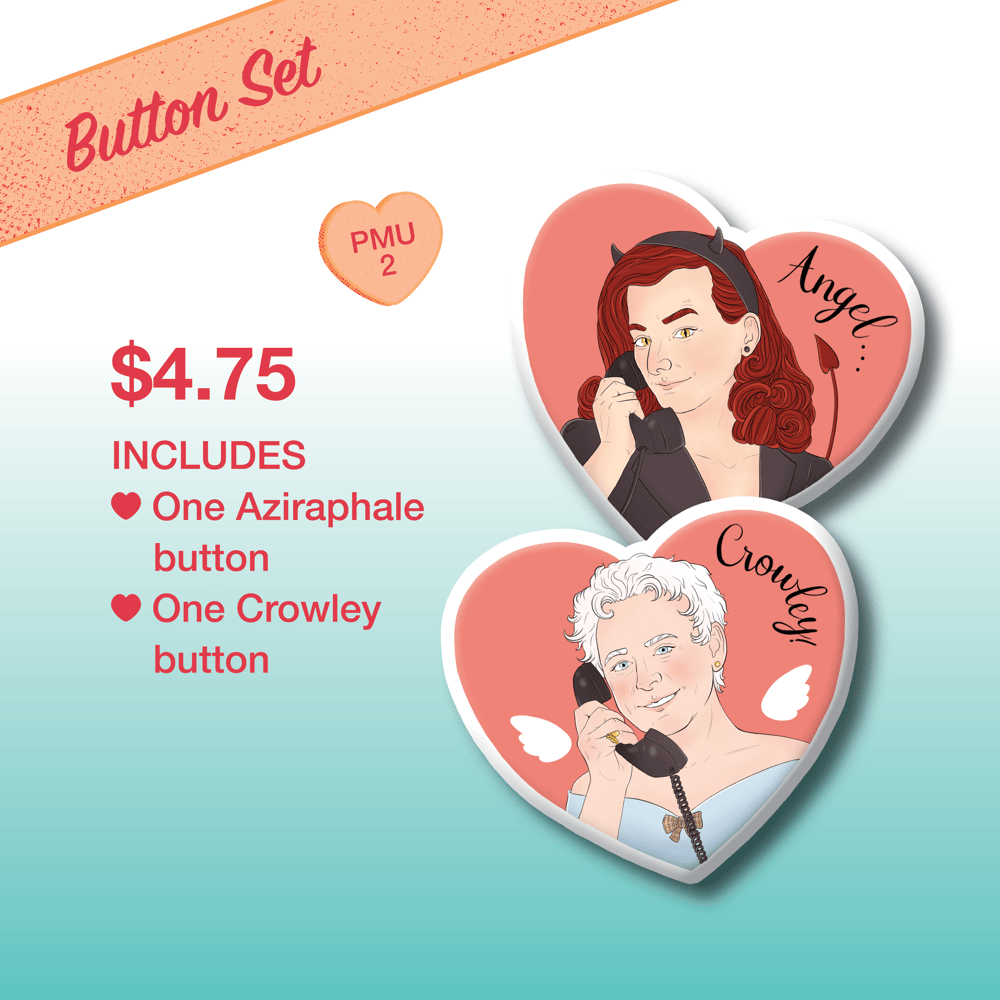 Image of Heart Button Set