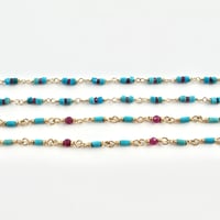 Image 5 of Ruby and Turquoise Chains