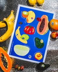 Image 1 of Fruit Stickers Poster