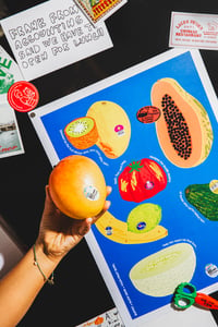 Image 3 of Fruit Stickers Poster