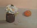 Image 1 of Nature morte aux fleurs  blanches et à la mandarine