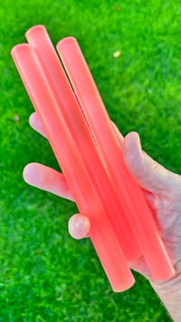 Image 1 of Raspberry Lemonade Glow Demonstrator bespoke pen blanks! High pressure cast and Bespoke ready!