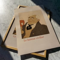 Image 1 of Le Buveur Civilise - Monseigneur le Vin | Charles Martin - 1927 | Travel Poster | Vintage Poster