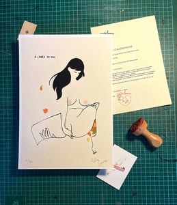 Image of "A l'orée du moi" homemade limited art print + certificate