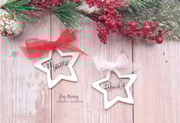 Image 2 of Adorno Navidad Estrella Troquelada Nombre