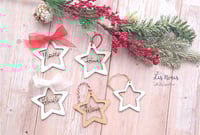 Image 1 of Adorno Navidad Estrella Troquelada Nombre