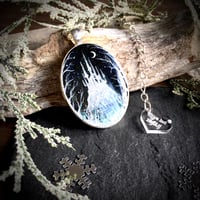 Image 2 of Winter Castle at Midnight Resin Pendant