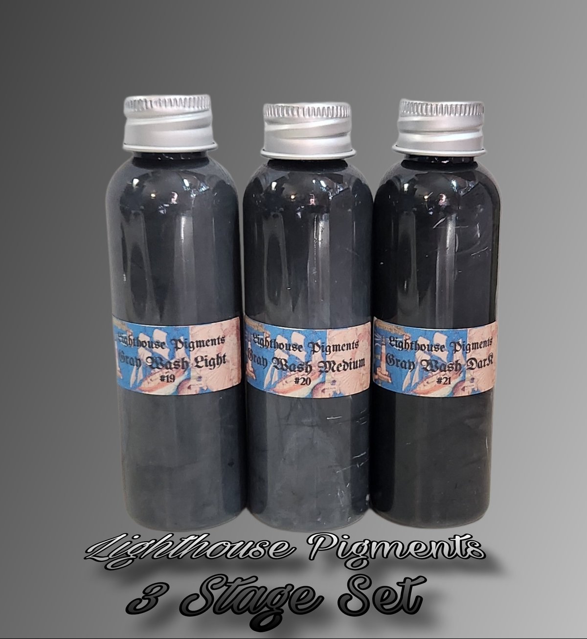 Lighthouse 3 Stage Gray Wash Set