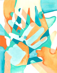 Image 1 of GICLEE "MAIN DANS LA MAIN"