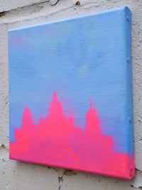 Image 2 of Sean Worrall - Skyline - Eastbourne Pier (No.4) - Acrylic on canvas, 20x20x1cm