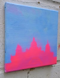 Image 3 of Sean Worrall - Skyline - Eastbourne Pier (No.4) - Acrylic on canvas, 20x20x1cm