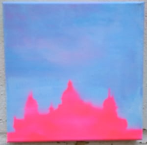 Image of Sean Worrall - Skyline - Eastbourne Pier (No.5) - Acrylic on canvas, 20x20x1cm
