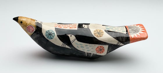 Image of Ramona ,a handbuilt earthenware bird