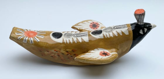 Image of Delores,a handbuilt earthenware bird