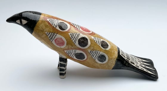 Image of Cleopatra , a hand built earthenware bird