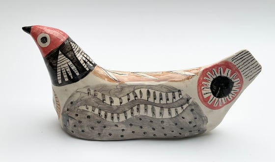 Image of Madeleine , a hand built earthenware ceramic bird