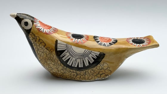 Image of Franklin, a hand built earthenware bird