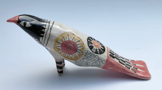 Image of Rose,a handbuilt earthenware bird